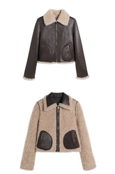 Winter Escape Reversible Shearling Jacket - Brown
